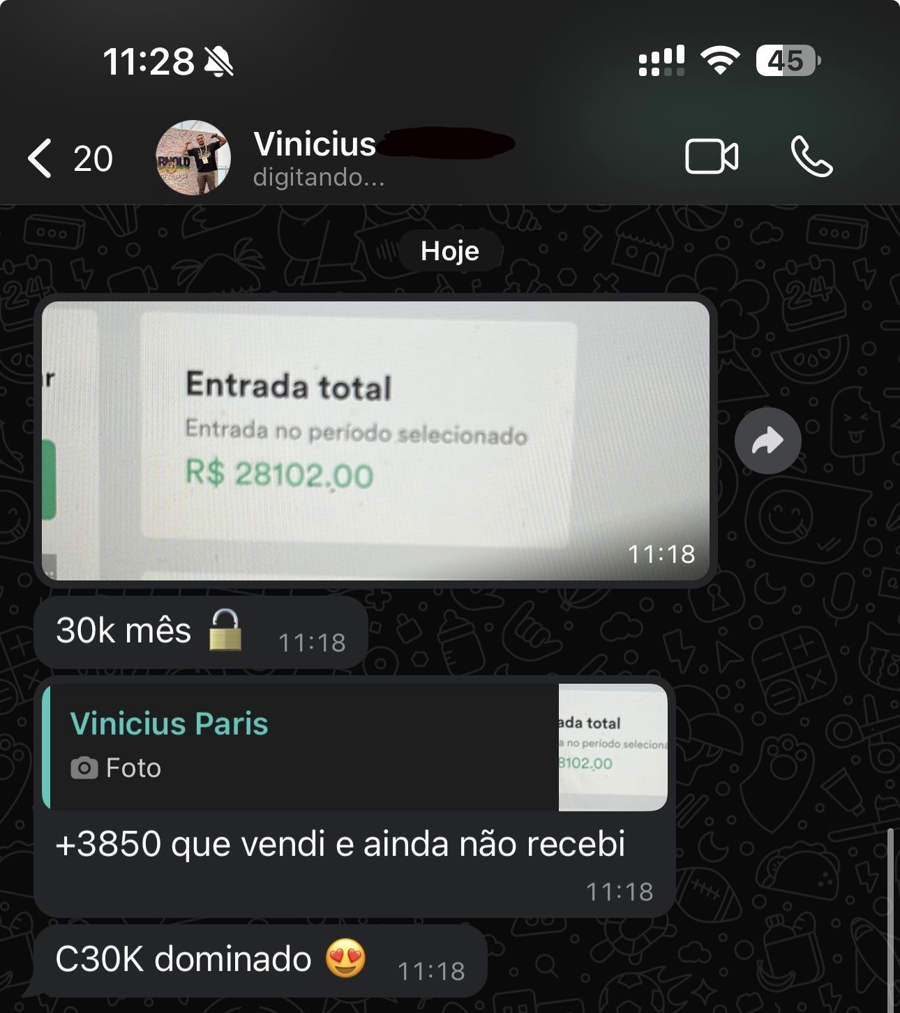 Print do depoimento de Nome da mentorada